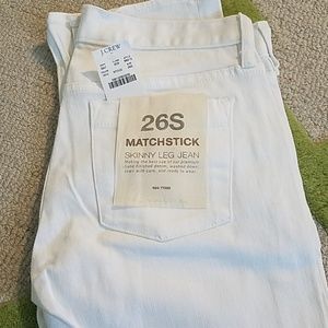 NWT J. Crew White Matchstick Skinny Jeans